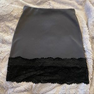 F21 Lace-Trim Mini Skirt